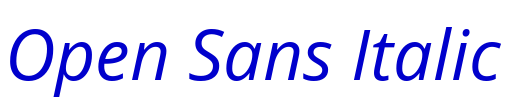 Open Sans Italic шрифт